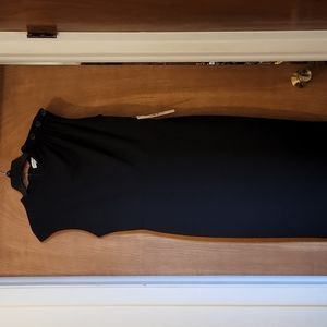 Calvin Klein black shoulder button dress 12